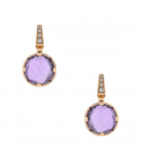 Bulgari Parentesi Cocktail, amethysts, diamonds and gold earrings