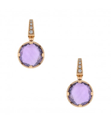 Bulgari Parentesi Cocktail, amethysts, diamonds and gold earrings