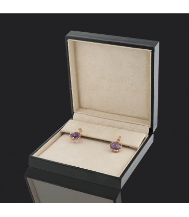 Bulgari Parentesi Cocktail, amethysts, diamonds and gold earrings