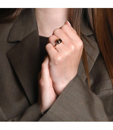 Pomellato Nudo Classic smocked quartz and gold ring