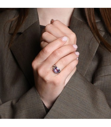 Poiray Indrani amethyst and gold ring