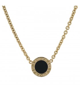 Bulgari Bulgari onyx and gold necklace