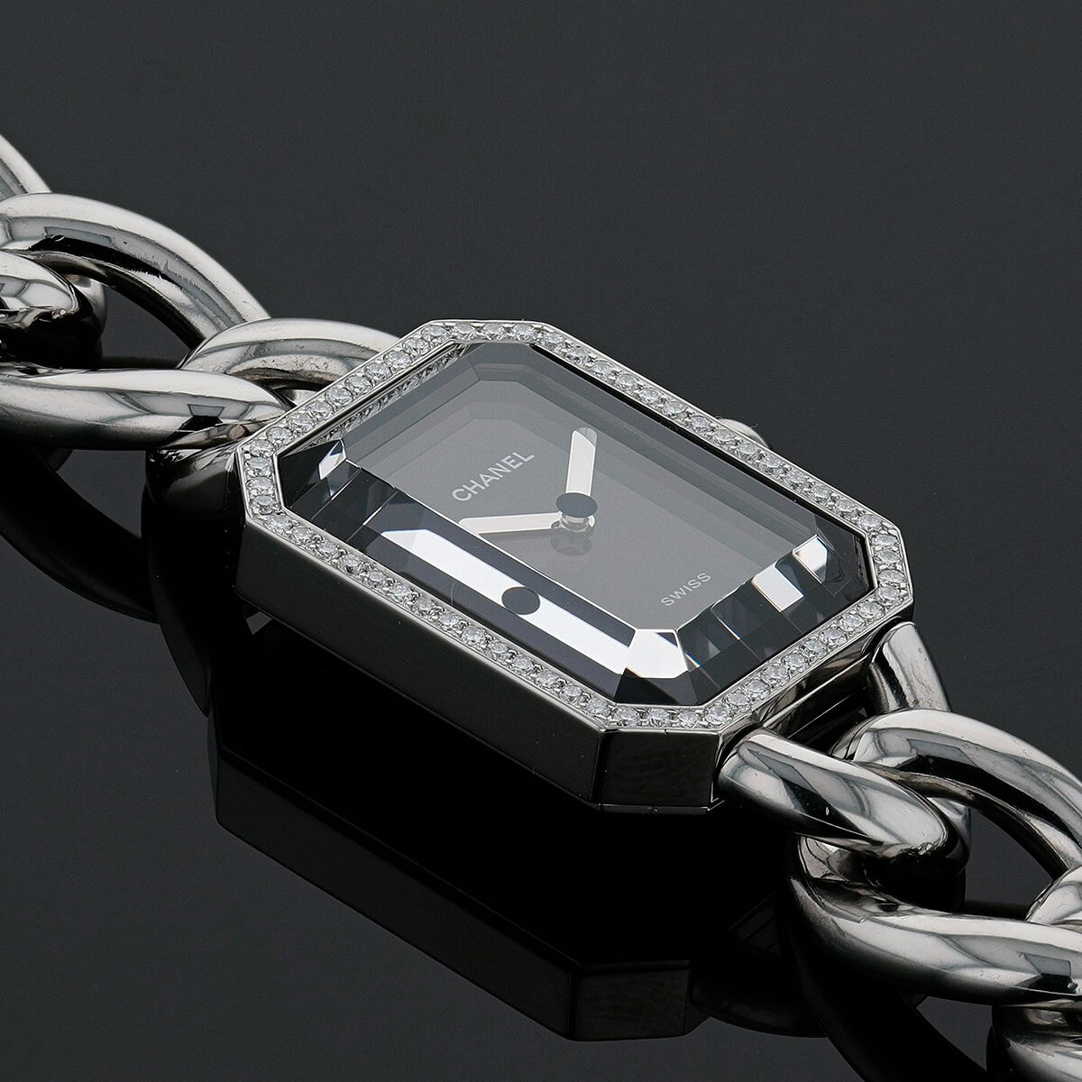 Chanel Première Chaîne diamonds and stainless steel watch