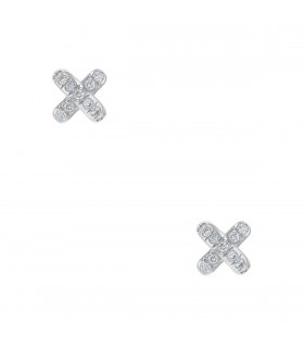 Tiffany & Co. Cross Switch diamonds and platinum earrings