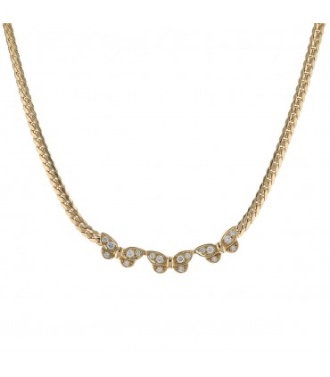 Van Cleef & Arpels Papillon diamonds and gold necklace