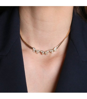 Van Cleef & Arpels Papillon diamonds and gold necklace