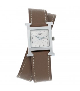 Hermès Heure H stainless steel watch