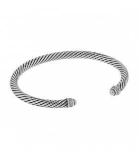 David Yurman Cable Classic diamonds and silver bracelet