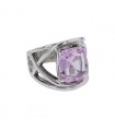 Bague or et topaze rose