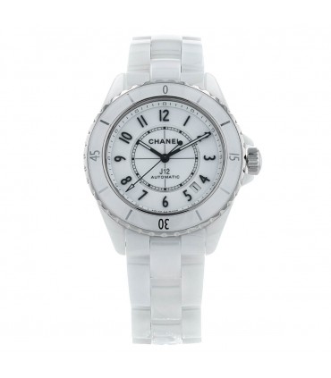 Chanel J12 white ceramic and stainless steel watch