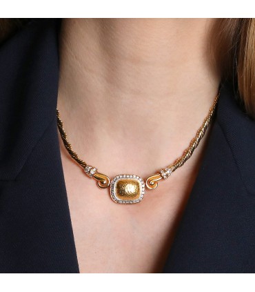 Chaumet Les Pierres d’Or, diamonds, gold and platinum necklace