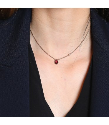 Boucheron Serpent Bohème diamond, garnet and gold necklace