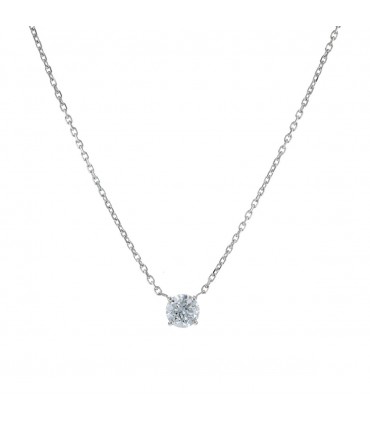 Collier solitaire diamant - LFG 0,68 ct I SI2