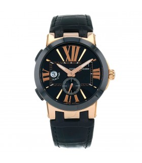 Ulysse Nardin Executive Dual Time pink gold watch