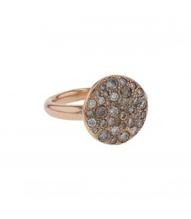 Pomellato Sabbia diamonds and gold ring