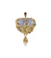 Christian Bernard agate, diamonds, rubies, sapphires and gold pendant