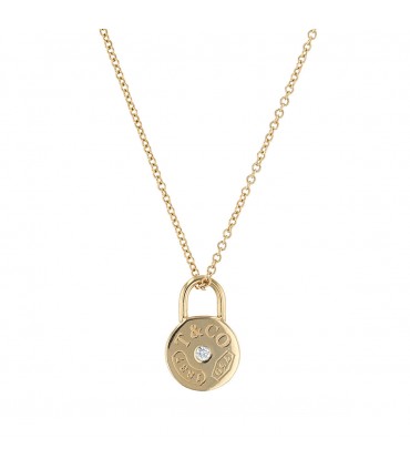 Tiffany 1837 Diamond and gold pendant necklace