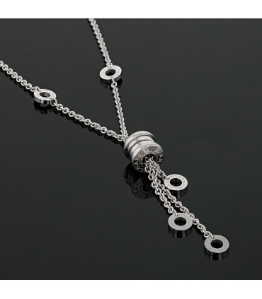 BVLGARI B.Zero1 18k Rose Gold Diamond Charm Necklace | Neiman Marcus