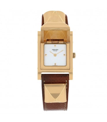 Hermès Médor gold plated watch