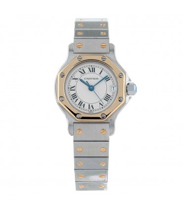 Cartier Santos gold and stainless steel watch