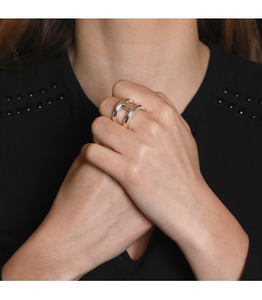 Hermès Osmose silver ring