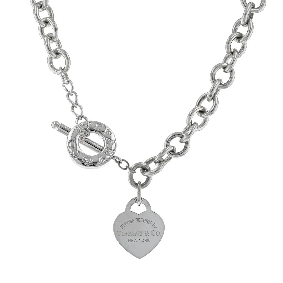 Tiffany Return To Tiffany Sterling Silver Heart Tag Pendant Necklace –  STYLISHTOP