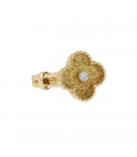Van Cleef & Arpels Alhambra diamond and gold ring