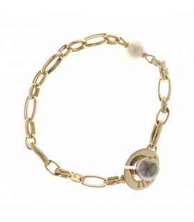 Cultured Pearls and gold bracelet