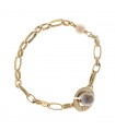 Bracelet Torrente or et perles