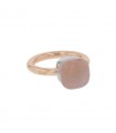 Pomellato Nudo pink quartz and gold ring