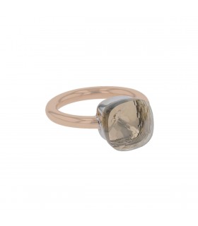 Pomellato Nudo white topaz and gold ring