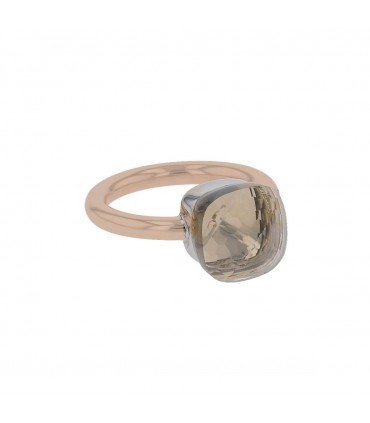 Pomellato Nudo white topaz and gold ring