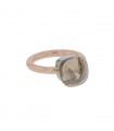 Pomellato Nudo white topaz and gold ring