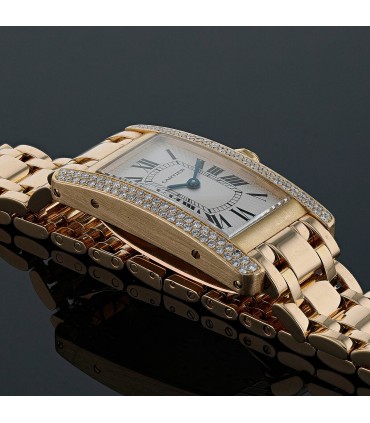 Cartier Tank Américaine diamonds and gold watch