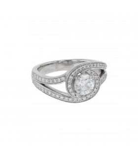 Bague solitaire or et diamants - GIA 0,60 ct E VS2