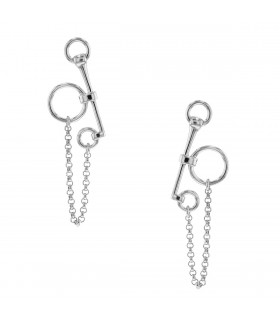 Hermès Mors de Bride silver earrings