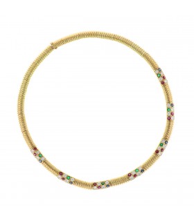 Mappin & Webb diamonds, sapphires, emeralds and rubies necklace