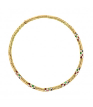 Mappin & Webb diamonds, sapphires, emeralds and rubies necklace