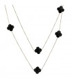 Morganne Bello onyx and gold necklace