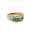Piaget diamonds, emeralds and gold ring