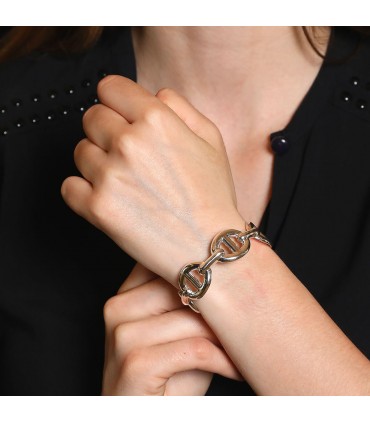 Hermès Chaîne d’Ancre Enchaînée silver bracelet