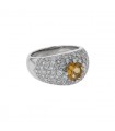 Bague or, diamants et citrine