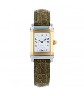 Jaeger Lecoultre Reverso Duetto diamonds, mother-of-pearl, gold and stainless steel watch