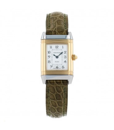 Jaeger Lecoultre Reverso Duetto diamonds, mother-of-pearl, gold and stainless steel watch
