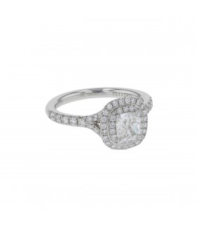Tiffany & Co. Soleste diamonds and platinum ring