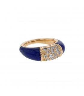 Van Cleef & Arpels Philippine diamonds, lapis lazuli and gold ring