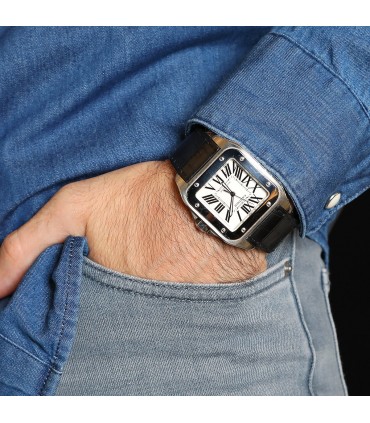 Cartier Santos 100 stainless steel watch