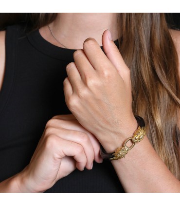 Van Cleef & Arpels onyx, rubies and gold bracelet