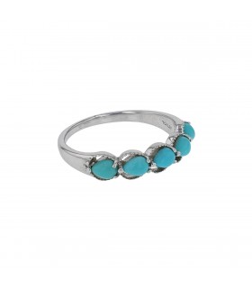 Djula turquoise and gold ring