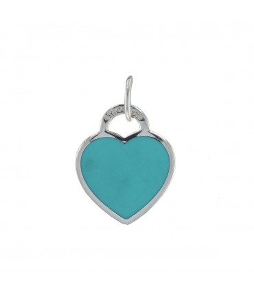 Tiffany & Co. Return to Tiffany enamel and silver pendant